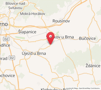 Map of Hrušky, South Moravian