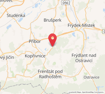 Map of Hochwald, Moravskoslezský