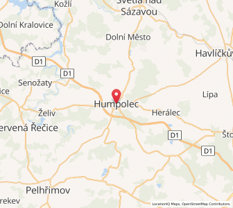 Map of Humpolec, Vysočina