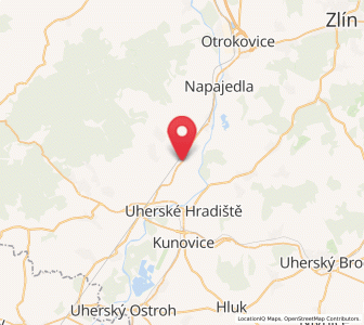 Map of Huštěnovice, Zlín