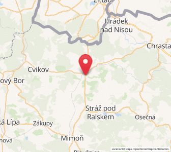 Map of Deutsch Gabel, Liberecký kraj