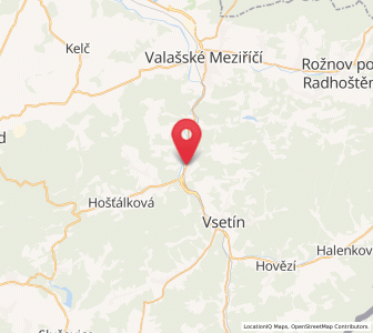 Map of Jablůnka, Zlín