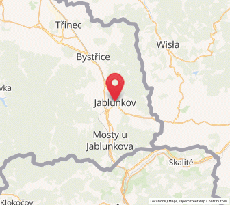 Map of Jablunkov, Moravskoslezský