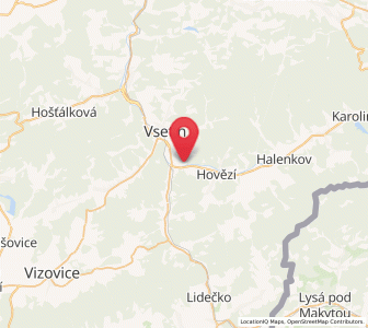Map of Janová, Zlín