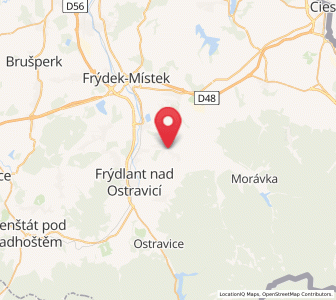 Map of Janovice, Moravskoslezský