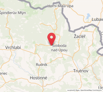 Map of Johannisbad, Královéhradecký kraj