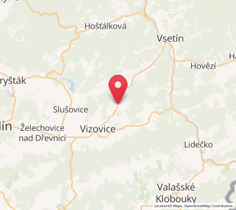 Map of Jasenná, Zlín