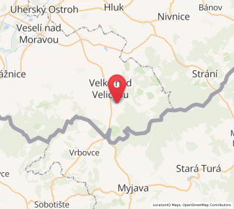 Map of Javorník, South Moravian