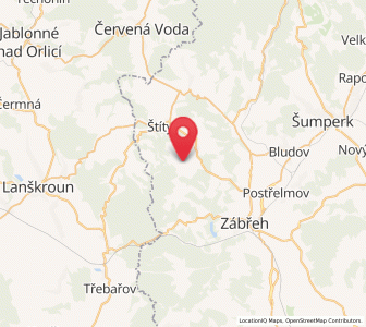 Map of Jedlí, Olomoucký