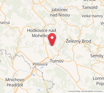 Map of Jenišovice, Liberecký kraj