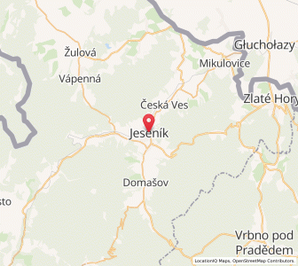 Map of Freiwaldau, Olomoucký