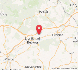 Map of Jezernice, Olomoucký