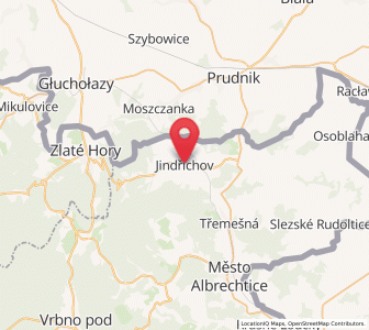 Map of Jindřichov, Moravskoslezský