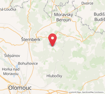 Map of Jívová, Olomoucký