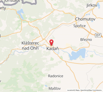 Map of Kaaden, Ústecký kraj