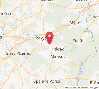 Map of Kamenný Újezd, Plzeň Region