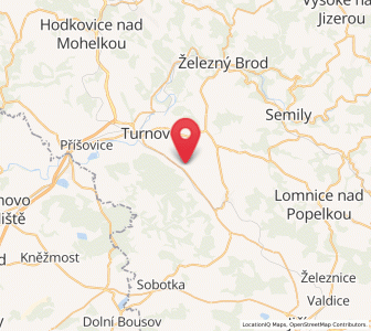 Map of Karlovice, Liberecký kraj