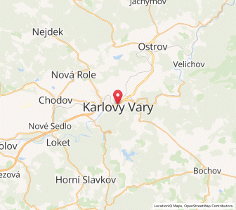 Map of Karlsbad, Karlovarský kraj