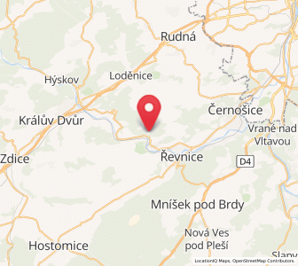 Map of Karlstein, Central Bohemia