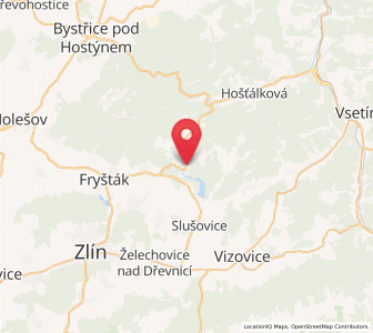 Map of Kašava, Zlín