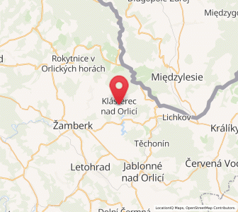 Map of Klösterle an der Adler, Pardubický