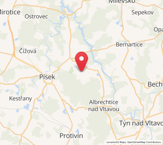 Map of Kluky, Jihočeský kraj