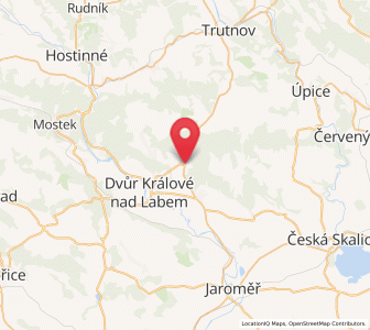 Map of Kocbeře, Královéhradecký kraj