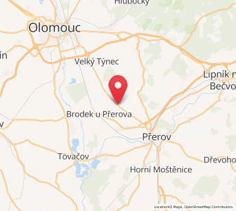 Map of Kokory, Olomoucký