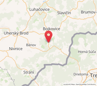 Map of Komňa, Zlín