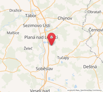 Map of Košice, Jihočeský kraj