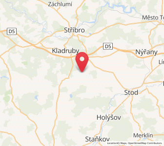 Map of Kostelec, Plzeň Region