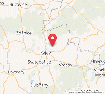 Map of Kostelec, South Moravian