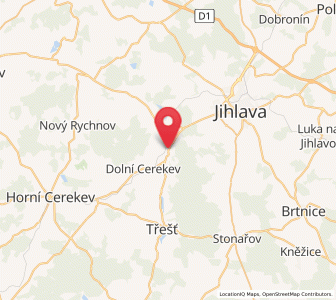Map of Kostelec, Vysočina