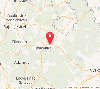Map of Kotvrdovice, South Moravian