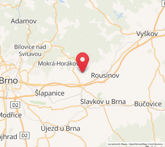 Map of Kovalovice, South Moravian
