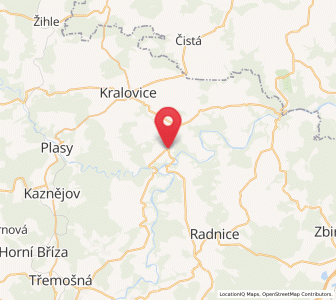 Map of Kozojedy, Plzeň Region