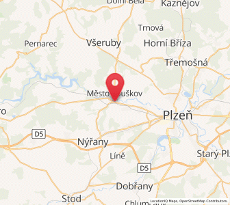 Map of Kozolupy, Plzeň Region
