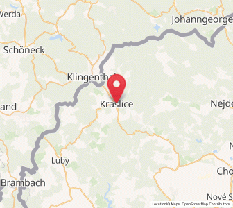 Map of Graslitz, Karlovarský kraj