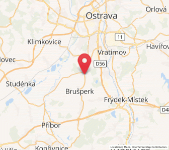 Map of Krmelín, Moravskoslezský