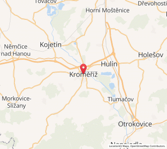 Map of Kremsier, Zlín