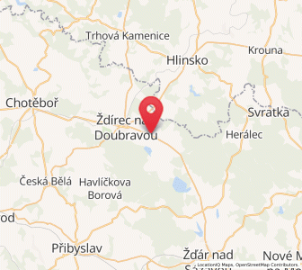 Map of Krucemburk, Vysočina