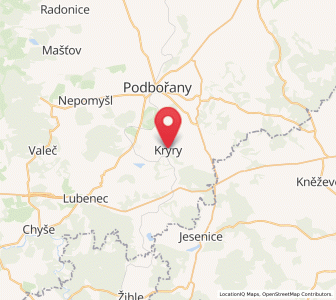 Map of Kriegern, Ústecký kraj