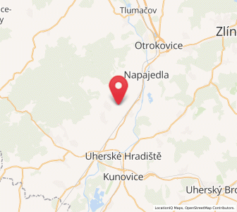 Map of Kudlovice, Zlín