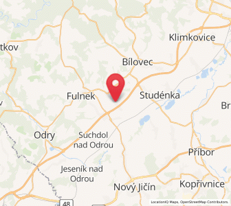 Map of Kujavy, Moravskoslezský
