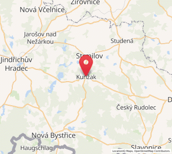 Map of Kunžak, Jihočeský kraj