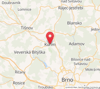 Map of Kurim, South Moravian