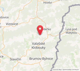 Map of Lačnov, Zlín