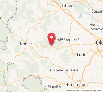 Map of Laškov, Olomoucký