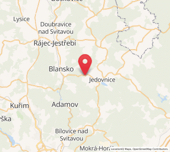 Map of Lažánky, South Moravian