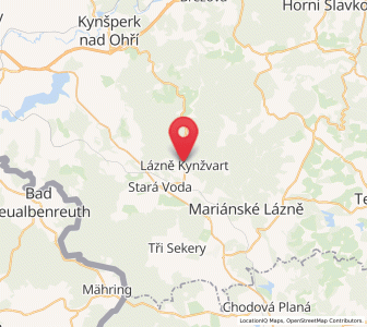 Map of Lázně Kynžvart, Karlovarský kraj